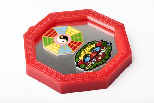 Octagon mirror or Feng Shui Bagua Mirror, Chinese use to repel negative energy.