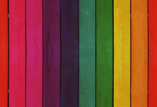 Colorful wooden plank wall seamless pattern.