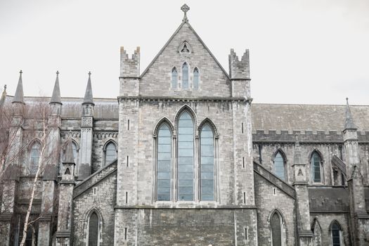 architectural detail of St Patrick's Cathedral, Dublin Ireland.