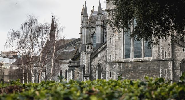 architectural detail of St Patrick's Cathedral, Dublin Ireland.