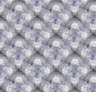 A gray and blue transparent seamless texture made from complex square fractal tiles