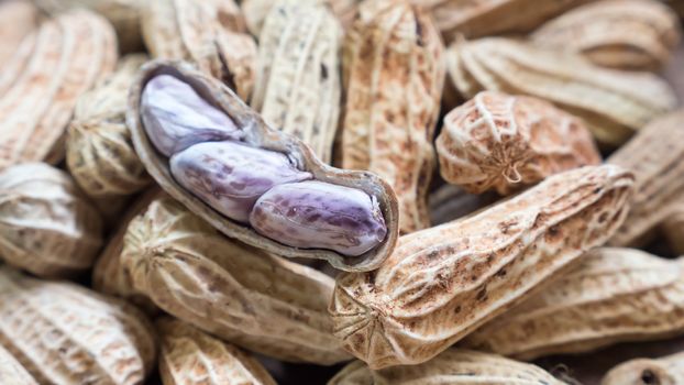 Boiled Peanuts .Selective focus.