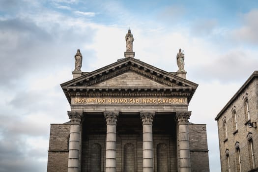 architecture detail of St. Audoen's Roman Catholic Church in Dublin
