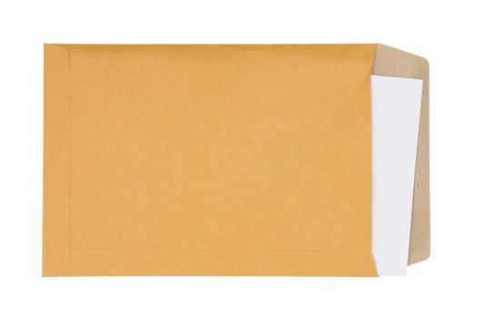 envelope with document isolated on white background.