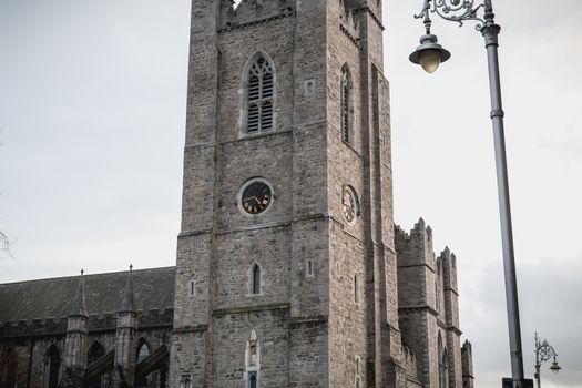 architectural detail of St Patrick's Cathedral, Dublin Ireland.