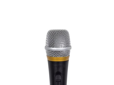 Microphone on white background.