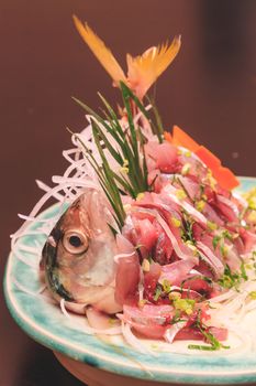 Mackerel sashimi, Japanese food