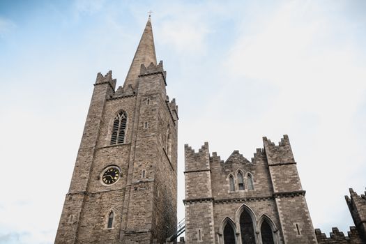 architectural detail of St Patrick's Cathedral, Dublin Ireland.