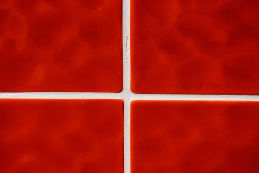 Contemporary Red Tile glossy mosaic material