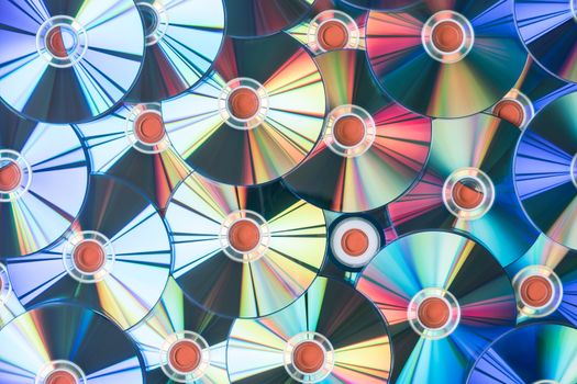 Background of CD DVD for audio and video data recording.