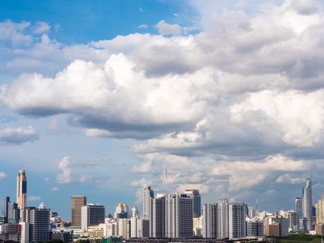 Modern building in business district at Bangkok city, Thailand.