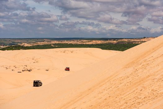Yellow sand dunes in Mui Ne is a popular tourist destination of Vietnam