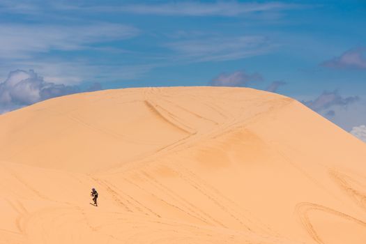 Yellow sand dunes in Mui Ne is a popular tourist destination of Vietnam