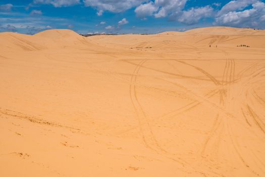 Yellow sand dunes in Mui Ne is a popular tourist destination of Vietnam