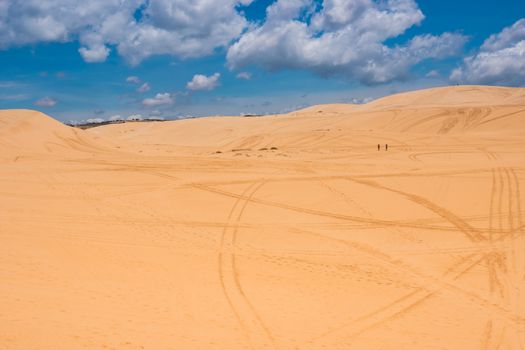 Yellow sand dunes in Mui Ne is a popular tourist destination of Vietnam