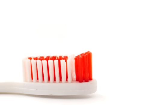 Close up of Toothbrush on a white background.