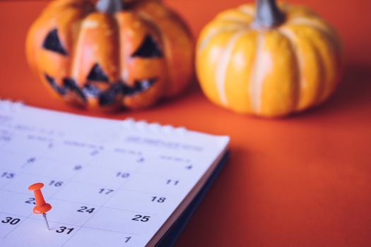 Halloween holiday concept, Pin on calendar event planning and halloween pumpkins.