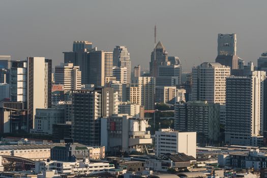 Cityscape and building of Bangkok in daytime, Bangkok is the capital of Thailand and is a popular tourist destination.