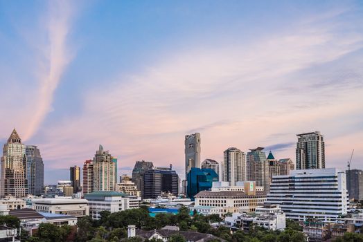 business area with high building , Bangkok, Thailand
