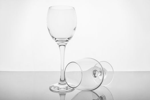 Collage of empty glasses