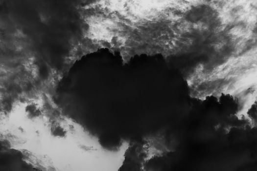 Heart shaped clouds in the dark sky, Valentine Background Black Dark color themes shaped clouds of Heart, Sky clouds in love feel color black background valentine