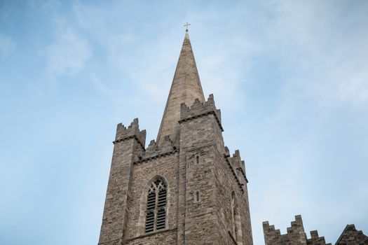 architectural detail of St Patrick's Cathedral, Dublin Ireland.