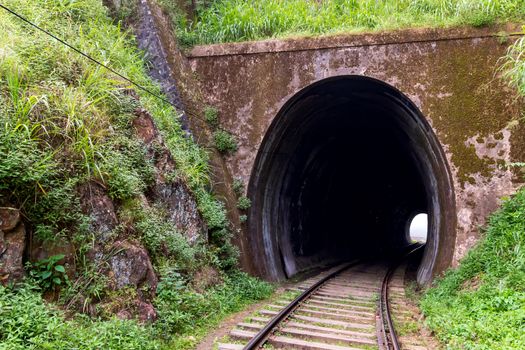 Highlands Ella nine arch railroad bridge Tunnel in Demodara, Sri Lanka