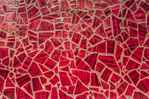 Broken ceramic tiles mosaic seamless pattern tile-shard Wall Maroon Background