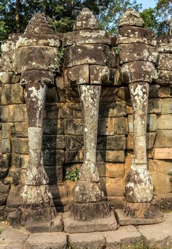 Elephant Terrace Angkor Thom in Siem Reap, Cambodia.
