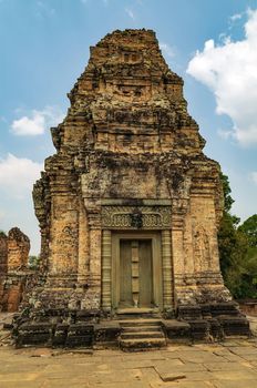East Mebon Temple ruins Angkor Wat complex Siem Reap Cambodia.