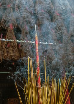 Indian Royal Lavender Sticks Incense smoke background