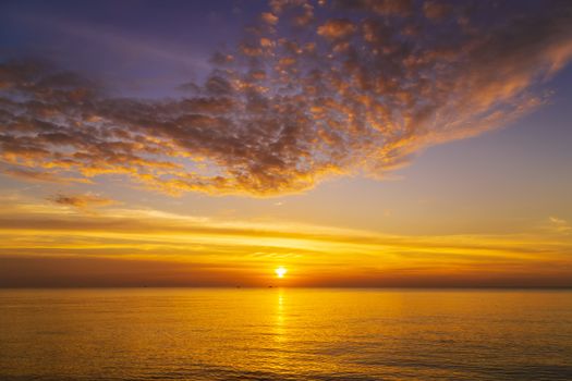 beach sunrise in the sea sun landscape morning sky
