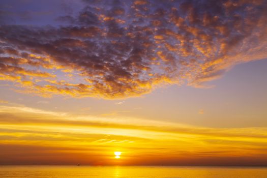 morning sky beach sunrise in the sea sun landscape