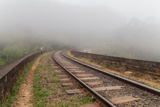 Nine Arch Bridge in between Ella station and Demodara station Sri Lanka Railway