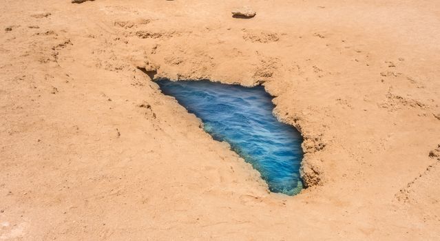 Desert mountains great crack formations earth, formed by an earthquake thousands of years ago, national park in Egypt Red Sea. Vacation destination most popular Ras Mohamed National Park adventure Africa.