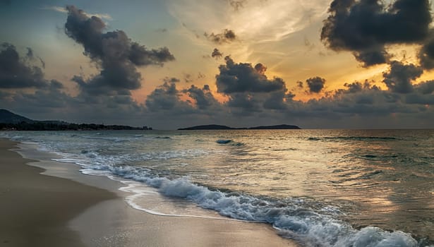 background of sea shore sunny day.