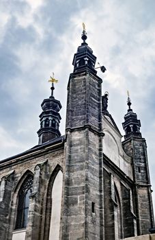Chapel Sedlec ossuary Kostnice Church a place Kutna Hora, Czech Republic. Human skulls. A tourist destination, popular tourist attraction. Memento more.