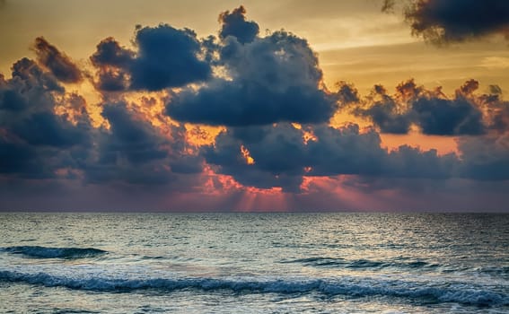 Summer tropical backgrounds sky and sunset