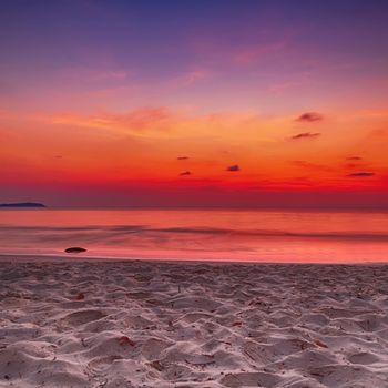 Sea view in summer on the beach