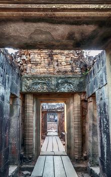 Majestic Banteay Srey Temple intricate carvings that can be seen in the Angkor Wat region Cambodia