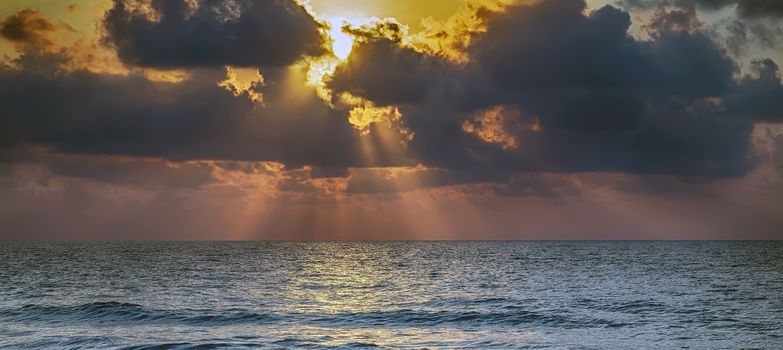 summer holiday background the bright sun