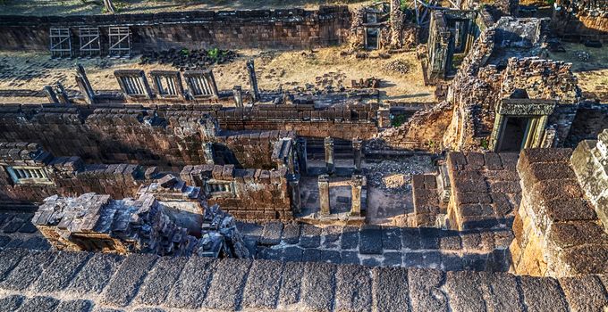 Majestic Banteay Srey Temple intricate carvings that can be seen in the Angkor Wat region Cambodia