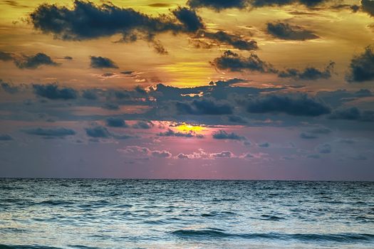 Panorama sunset sea Nature sky horizon water landscape tropical Maldives island