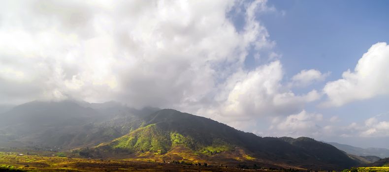 Background Mountains wallpaper landscape rock blue sky white clouds