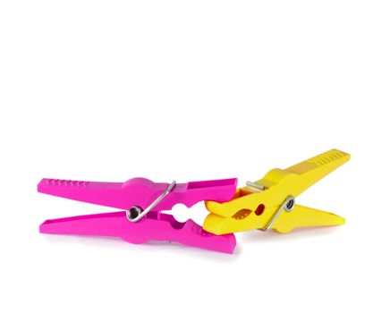 colorful plastic clothespins aggression virus. Stop viruses infection character concept. clothes-peg isolated on white background