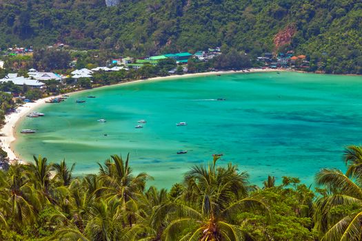 Tropical island Koh Phi Phi Don in andaman sea, Phuket, Krabi, South of Thailand.