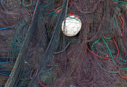 Fishing commercial old net background