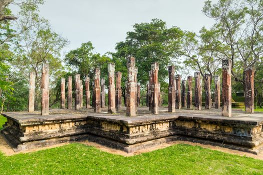 Polonnaruwa Is The Second Most Ancient pillars Of Sri Lankas Kingdoms of Ceylon, World Heritage Convention, UNESCO