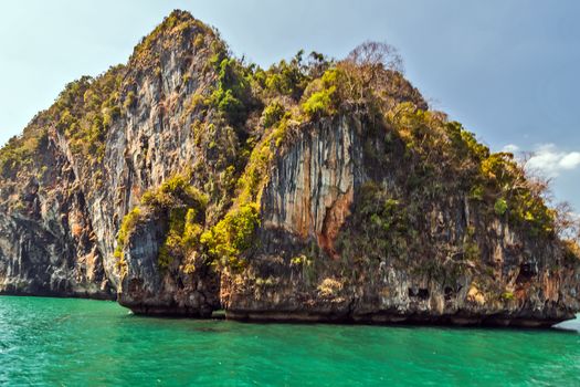 Landscape of paradise tropical island, limestone rocks. Thailand Landscape