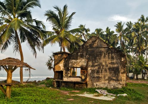 ruins old house after hurricane, palm beach ruined wall